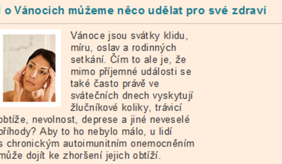 I o Vánocích můžeme něco udělat pro své zdraví