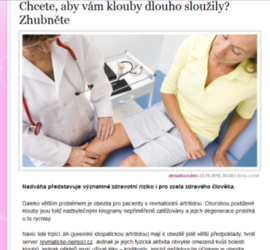 Chcete, aby vám klouby dlouho sloužily? Zhubněte