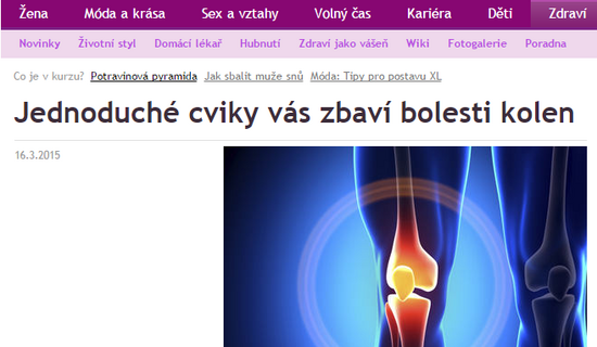 Jednoduché cviky vás zbaví bolesti kolen